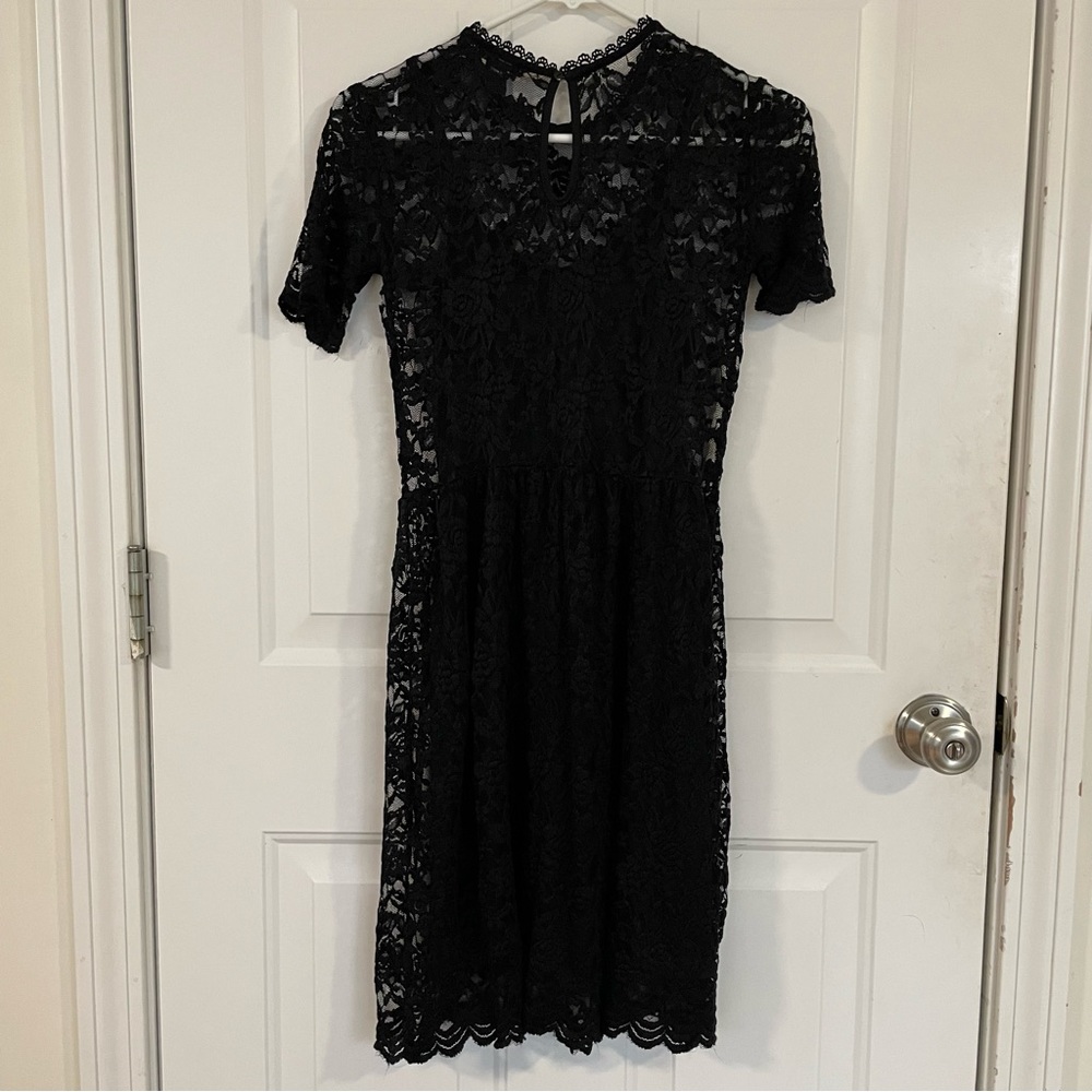 Rue 21 Black Lace Skater Dress NWT